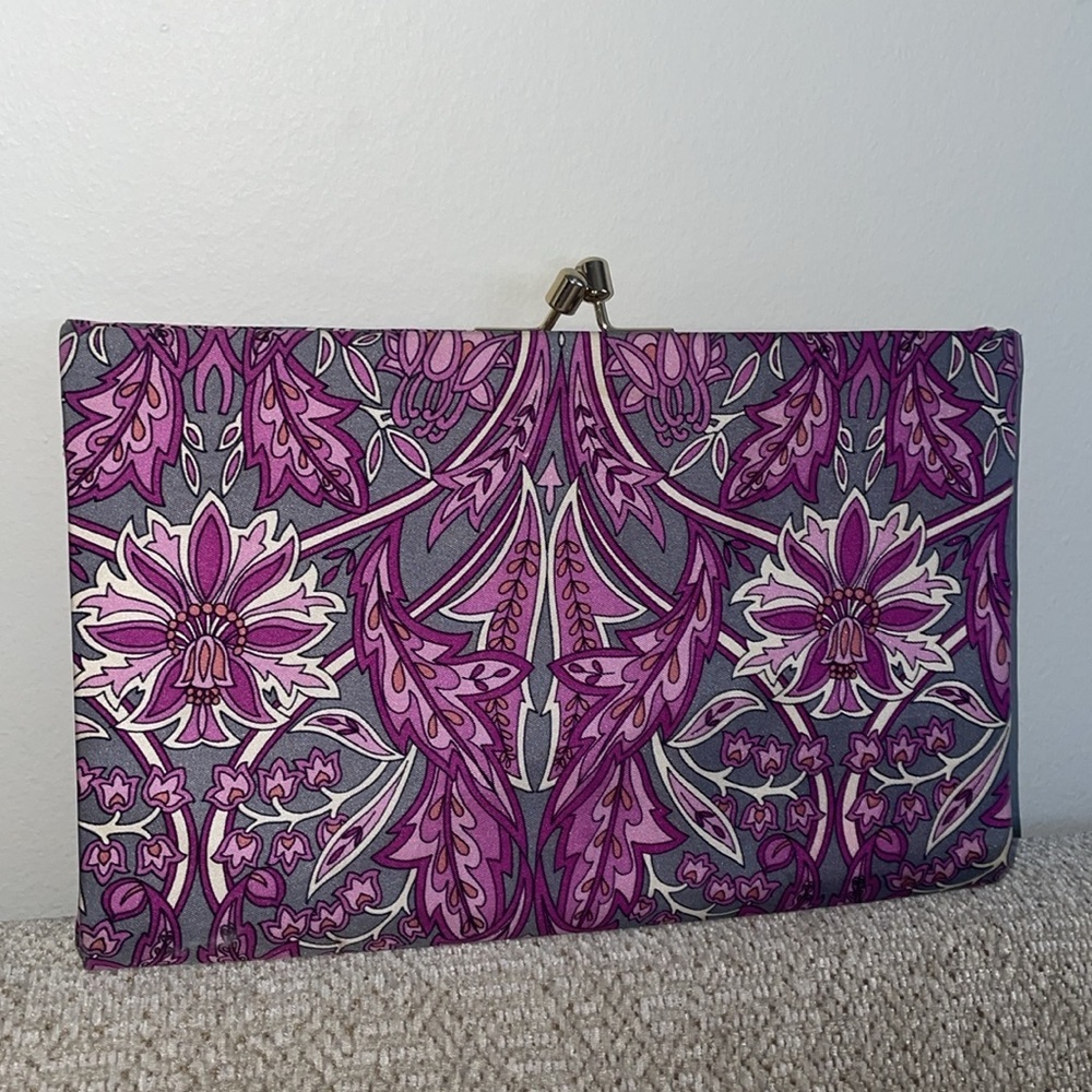 Brand New Banana Republic Clutch In Purple And Gray